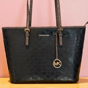 Michael Kors Black and Brown Tote